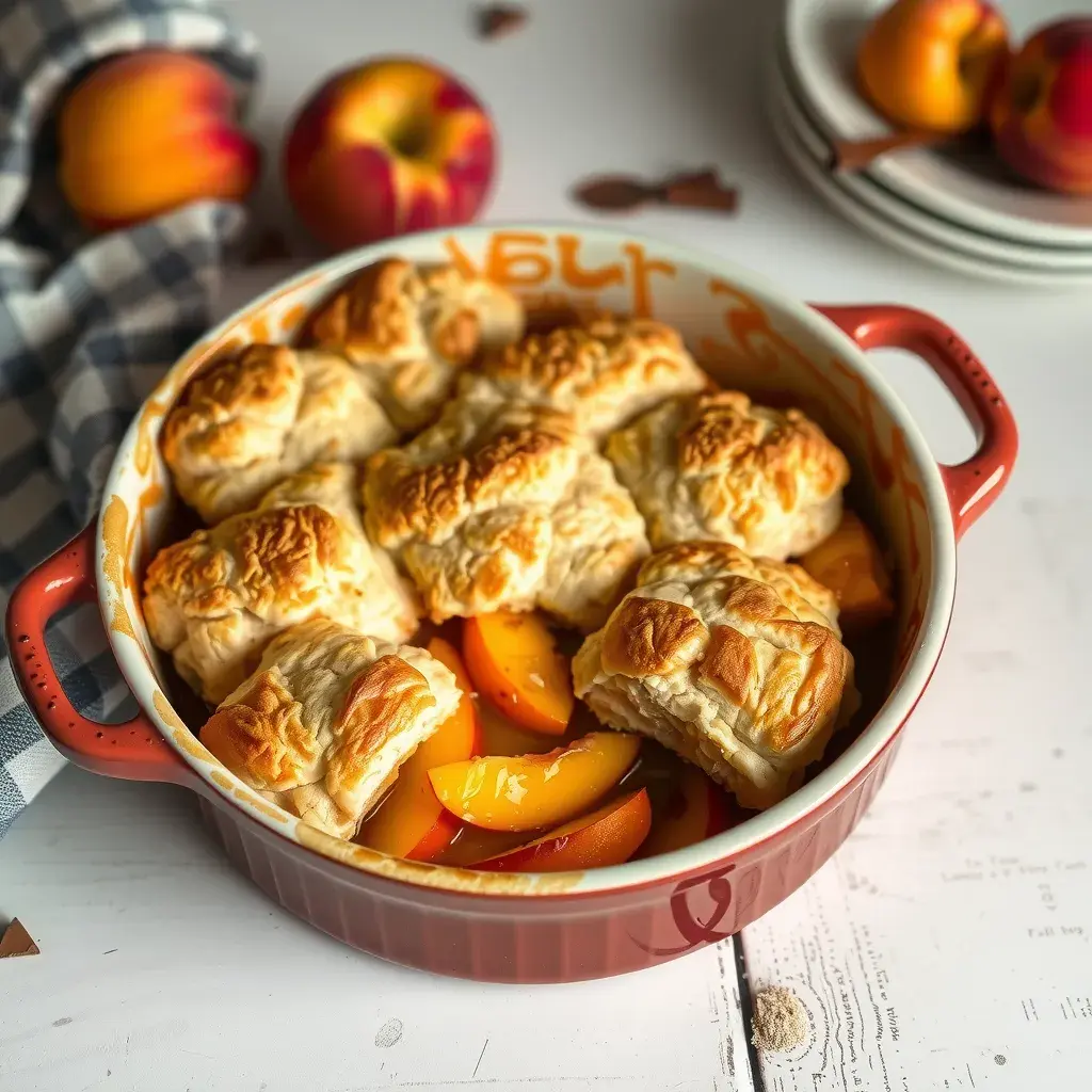 What Is Cobbler Dough Made Of , Freshly baked cobbler with golden biscuit topping