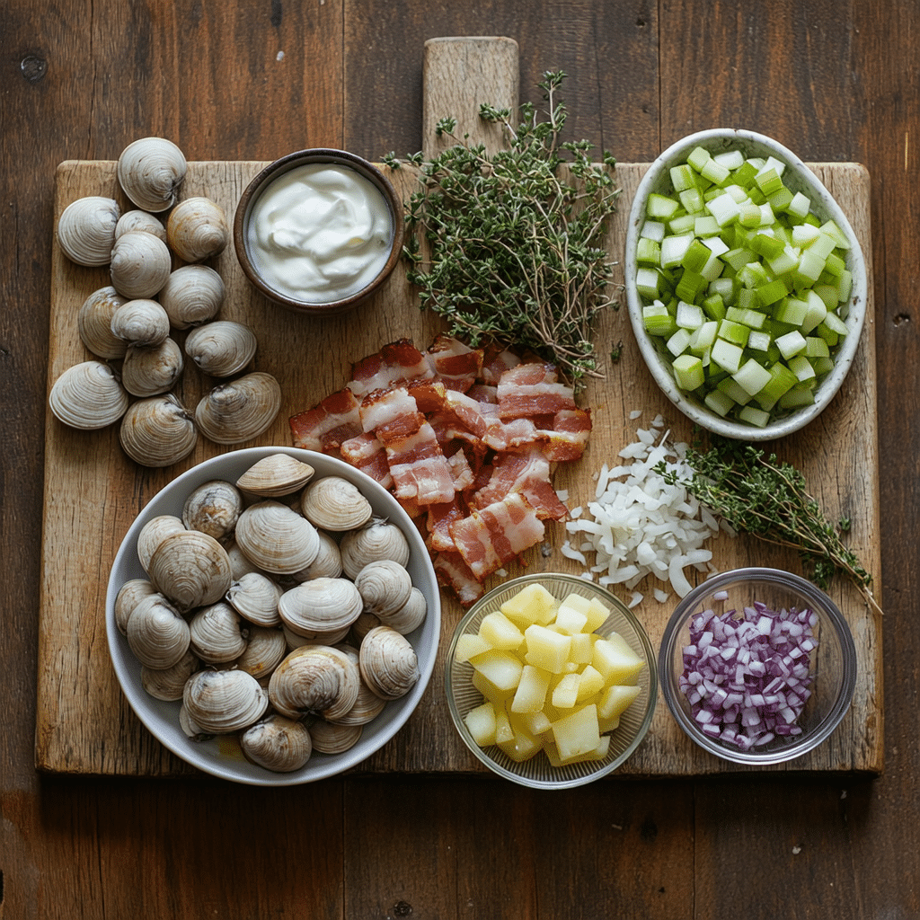 New England Clam Chowder Recipe: A Classic Comfort in Every Bowl New England Clam Chowder Recipe Ingredients for New England clam chowder recipe