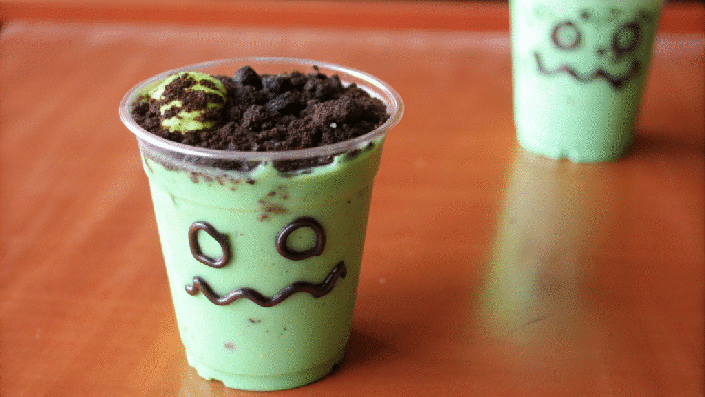 Frankenstein Pudding Cups