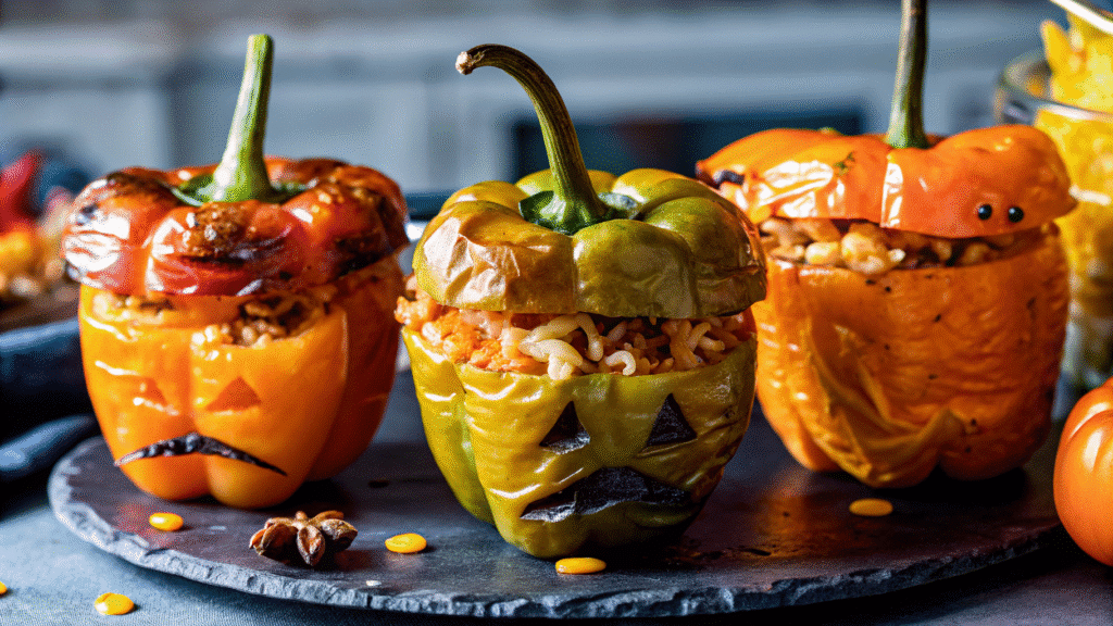 Halloween Stuffed Peppers